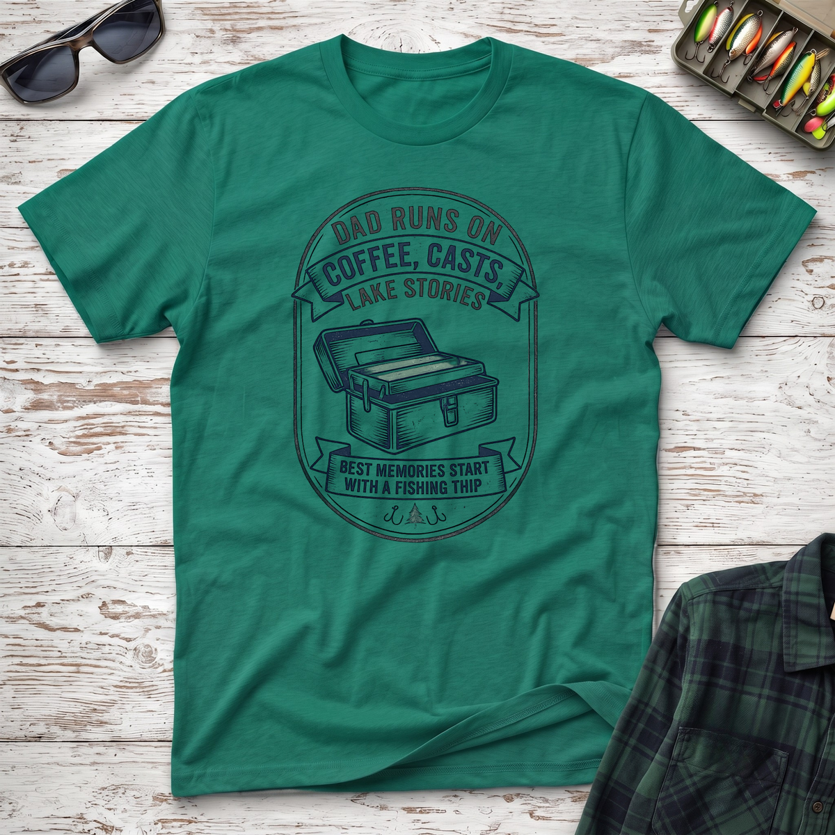 Dad Runs On Coffee, Casts T-Shirt