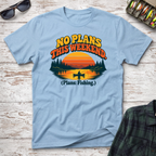 No Plans T-Shirt - Light Blue Fishing T-Shirt by Cast Casual Club