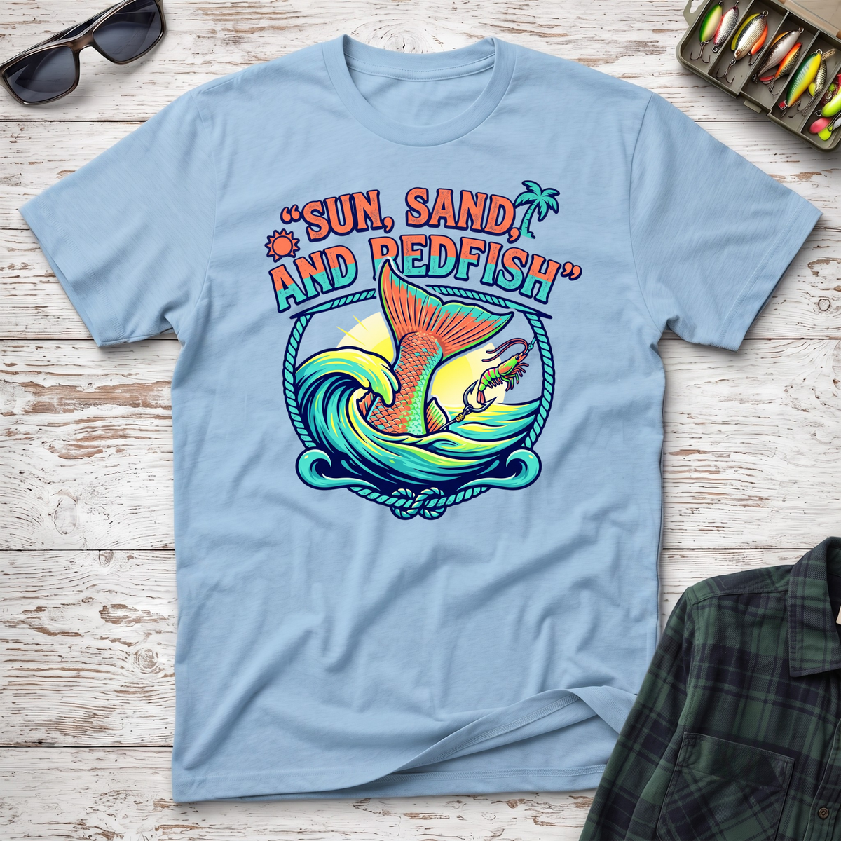 Sun, Sand and Redfish T-Shirt