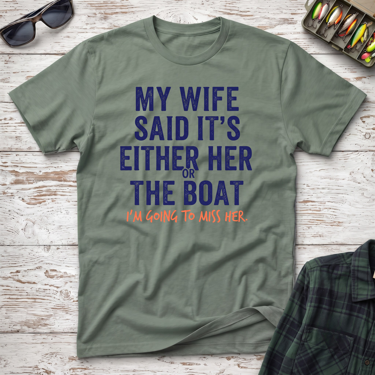Her Or The Boat T-Shirt