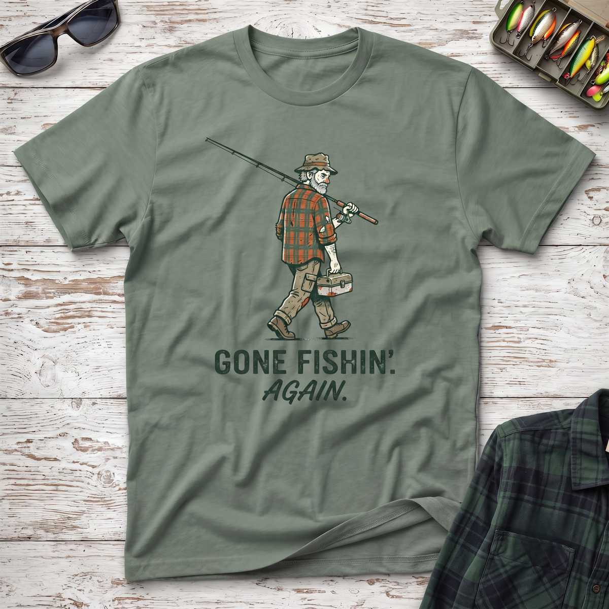 Gone Fishin' Again T-Shirt
