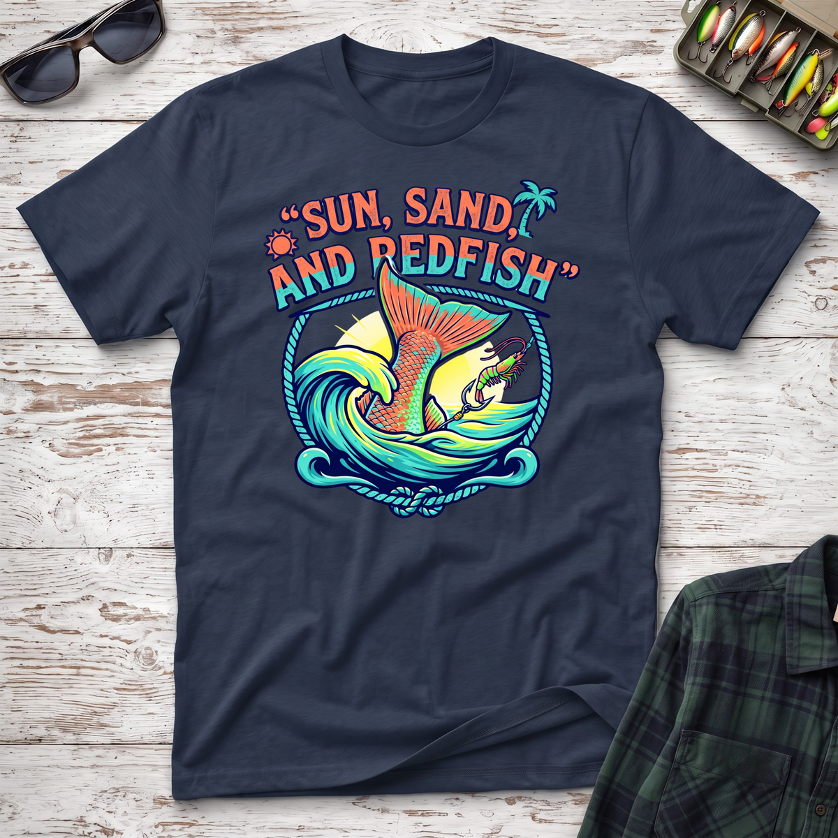 Sun, Sand and Redfish T-Shirt