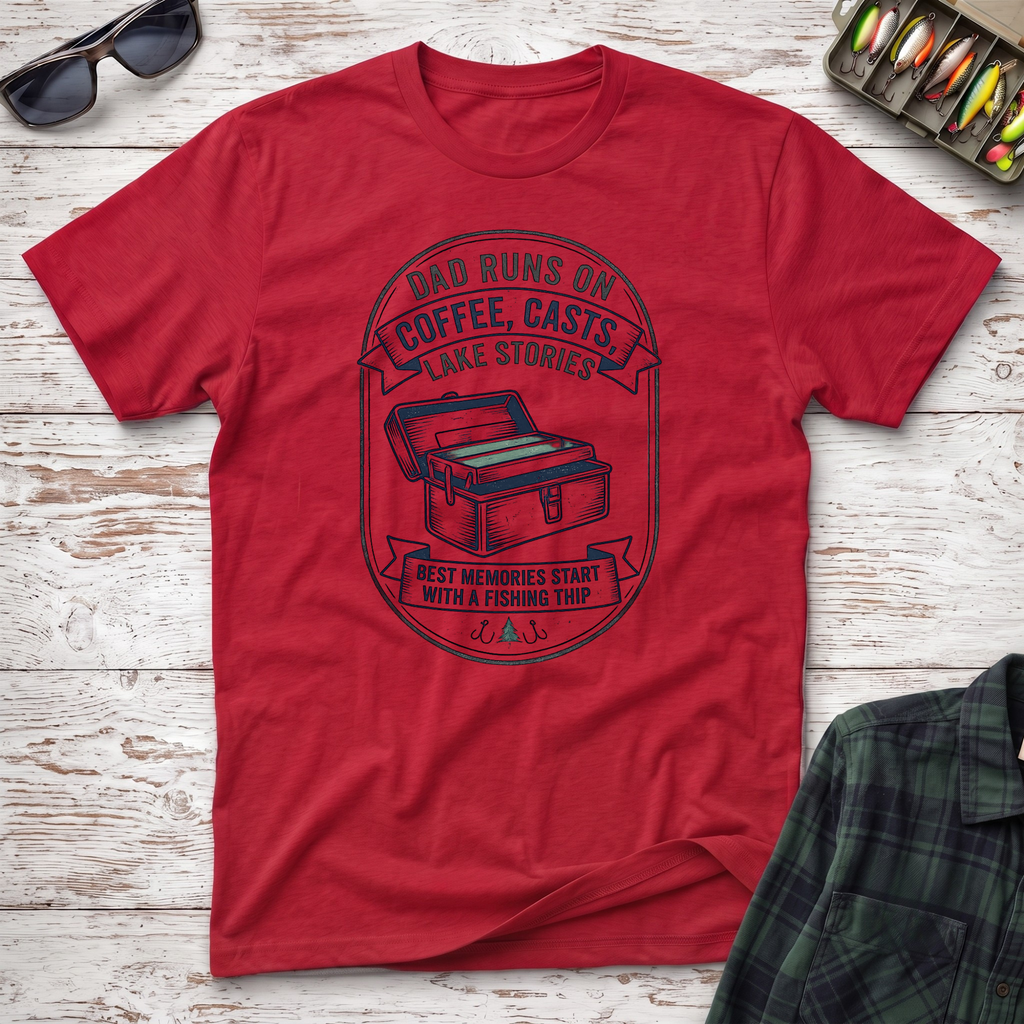 Dad Runs On Coffee, Casts T-Shirt