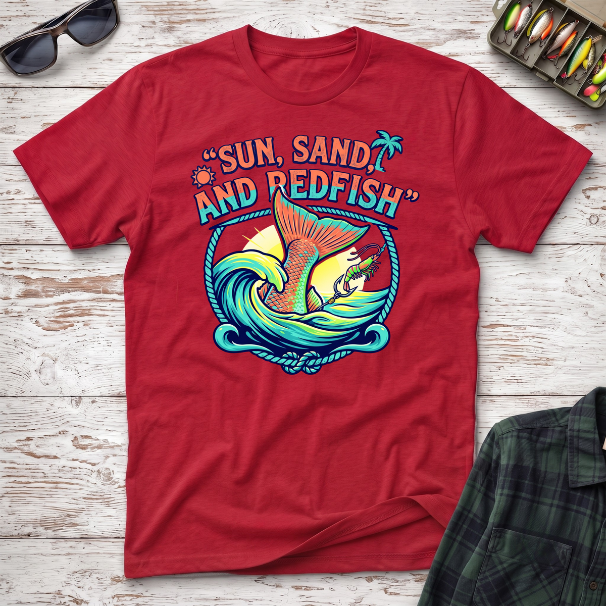 Sun, Sand and Redfish T-Shirt