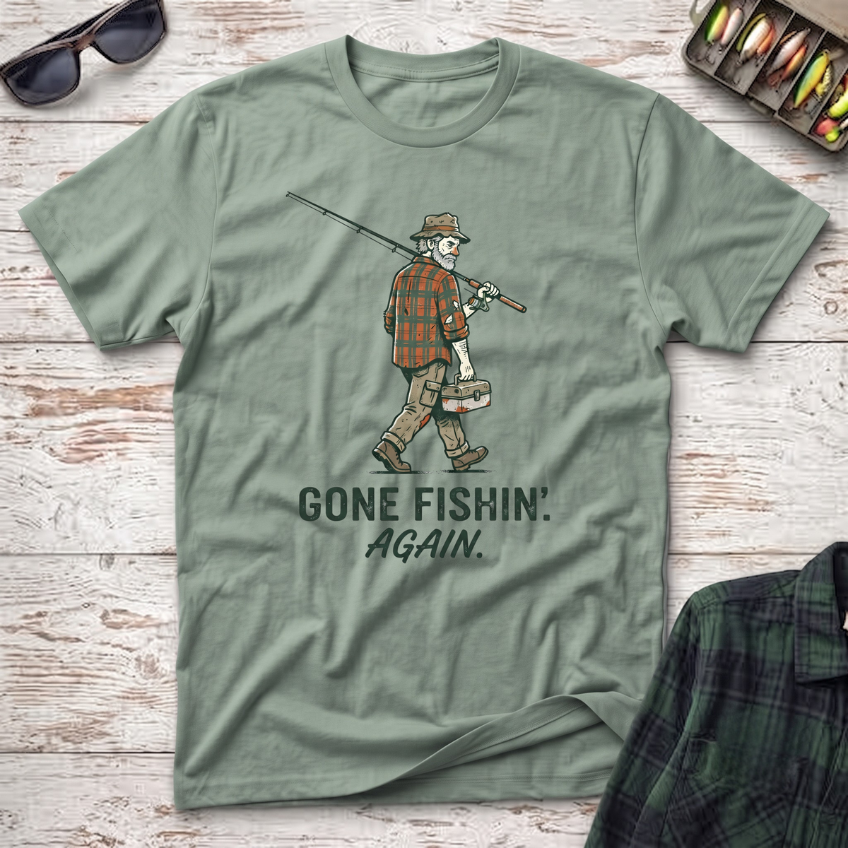 Gone Fishin' Again T-Shirt