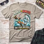 Hooked Or Humbled T-Shirt - Sand Fishing T-Shirt by Cast Casual Club