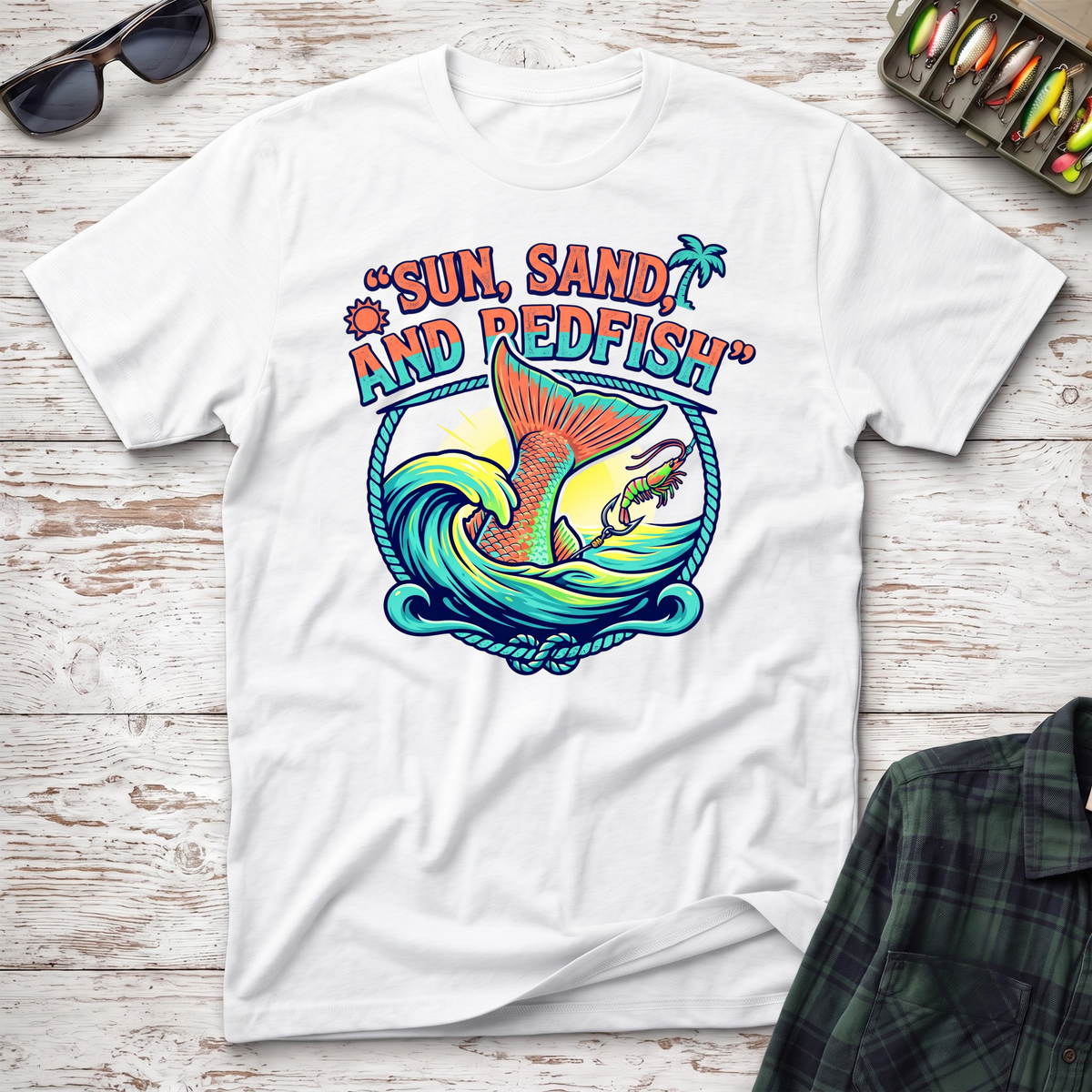 Sun, Sand and Redfish T-Shirt