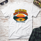 No Plans T-Shirt - White Fishing T-Shirt by Cast Casual Club