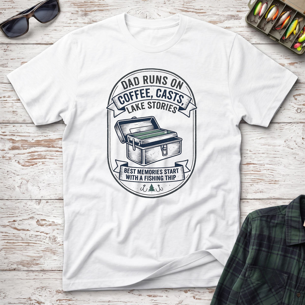 Dad Runs On Coffee, Casts T-Shirt